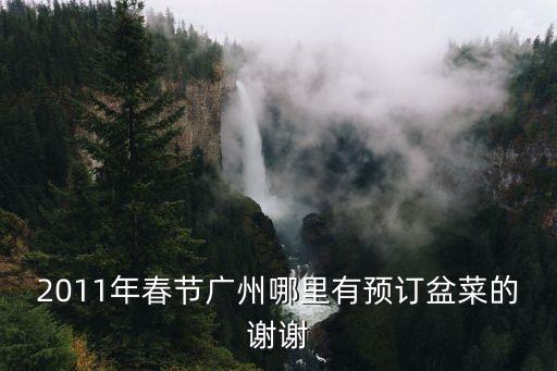 2011年春節廣州哪里有預訂盆菜的謝謝