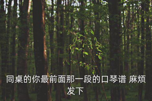 同桌的你口琴譜，誰知道同桌的你c調(diào)口琴曲譜