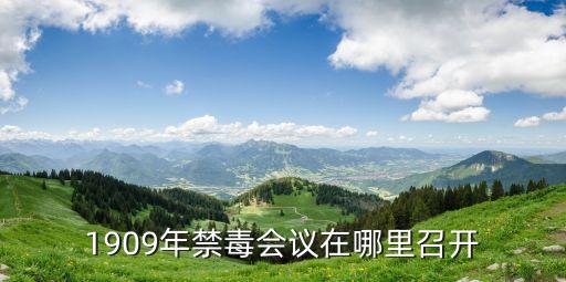 1909年禁毒會議在哪里召開