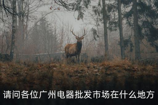 請問各位廣州電器批發市場在什么地方