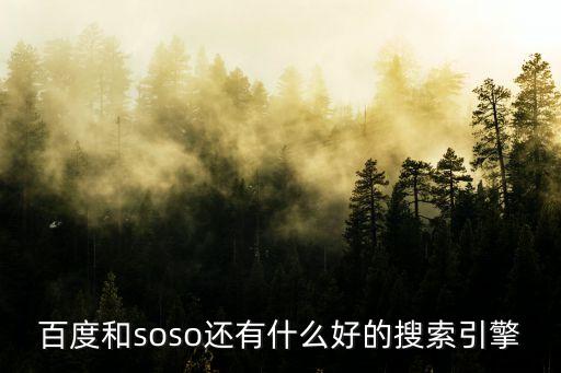 百度和soso還有什么好的搜索引擎