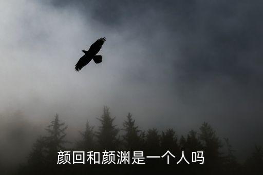 顏回和顏淵是一個人嗎