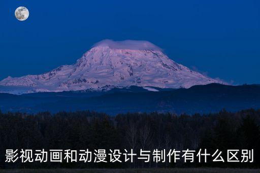 影視動畫和動漫設(shè)計與制作有什么區(qū)別