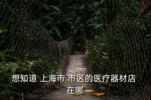 想知道 上海市 市區的醫療器材店 在哪