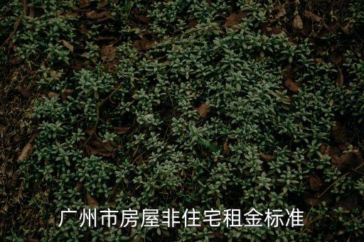 廣州市房屋非住宅租金標準
