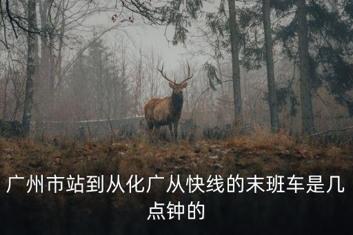 廣州火車站到從化地鐵時刻表，廣州市站到從化廣從快線的末班車是幾點鐘的
