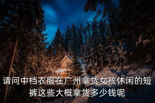 廣州批發(fā)褲子一般多少錢，廣州沙河牛仔褲批發(fā)市場(chǎng)的牛仔褲多少錢一條啊