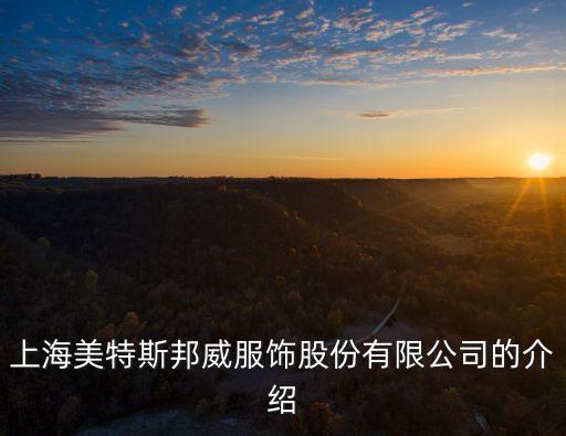 上海美特斯邦威服飾股份有限公司的介紹