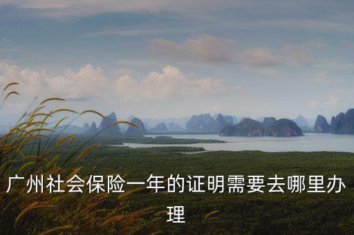 廣州市如何開具社保證明，廣州社會保險一年的證明需要去哪里辦理