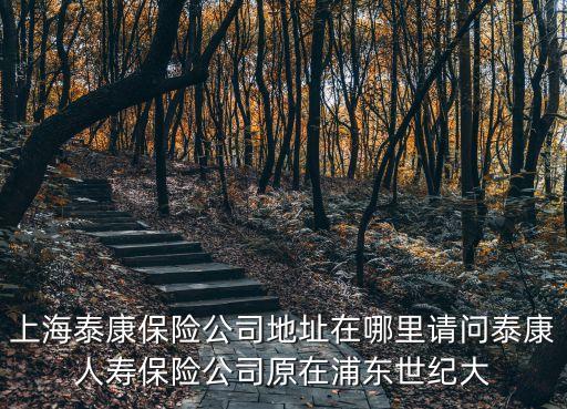 上海泰康保險公司地址在哪里請問泰康人壽保險公司原在浦東世紀大