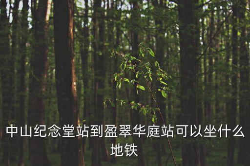 中山紀念堂站到盈翠華庭站可以坐什么地鐵
