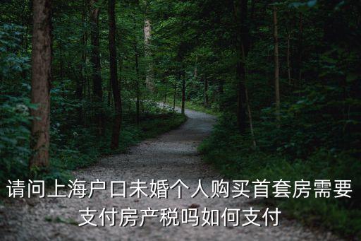 上海市單身購房房產稅，上海的房產稅怎么計算呢