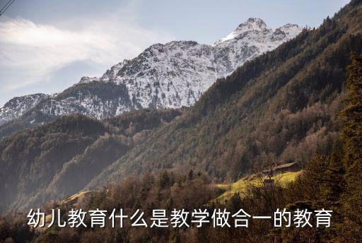 幼兒教育什么是教學做合一的教育