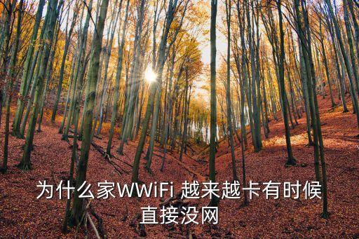 為什么家WWiFi 越來越卡有時候直接沒網