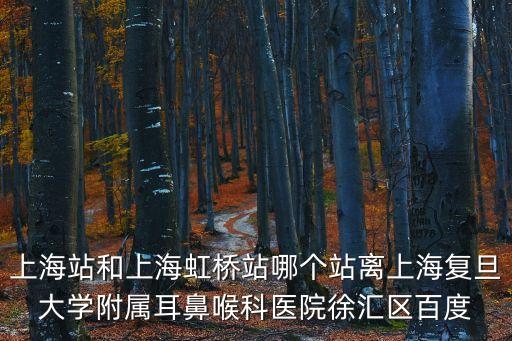 上海站和上海虹橋站哪個站離上海復旦大學附屬耳鼻喉科醫院徐匯區百度