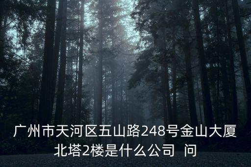 廣州市天河區(qū)五山路248號(hào)金山大廈北塔2樓是什么公司  問(wèn)