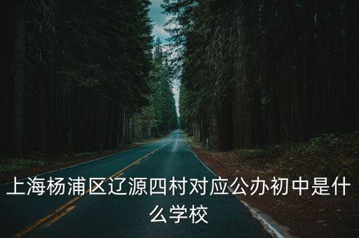 上海市打虎山路遼源二村旁邊的學校，上海楊浦區遼源四村對應公辦初中是什么學校