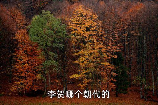 李賀簡介，李賀哪個朝代的