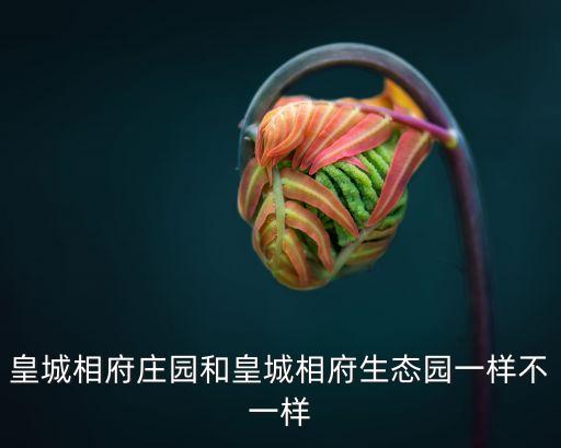 相府莊園，皇城相府莊園和皇城相府生態園一樣不一樣