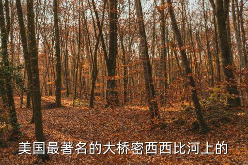美國最著名的大橋密西西比河上的