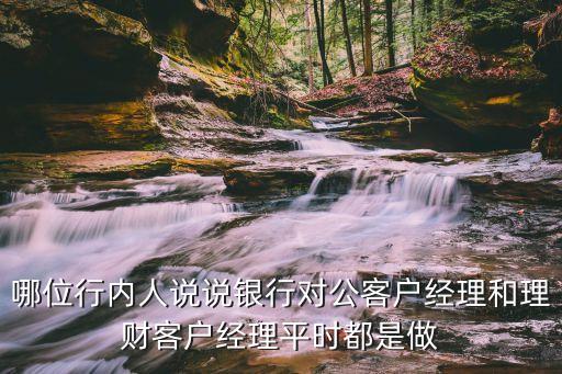建行廣州分行的對公客戶經理，銀行對公客戶經理是做什么的