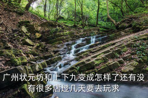 廣州狀元坊和上下九變成怎樣了還有沒有很多店過幾天要去玩求
