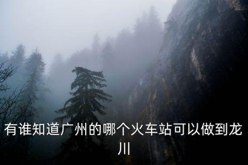 有誰知道廣州的哪個火車站可以做到龍川