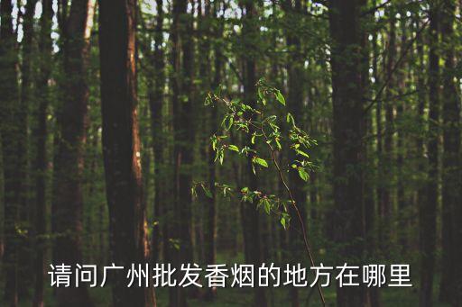 請問廣州批發香煙的地方在哪里