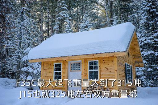 F35C最大起飛重量達到了315噸J15也就325噸左右雙方重量都