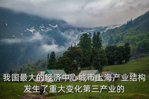 我國最大的經(jīng)濟(jì)中心城市上海產(chǎn)業(yè)結(jié)構(gòu)發(fā)生了重大變化第三產(chǎn)業(yè)的