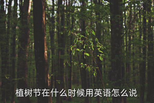 植樹節的英語，植樹節的英文單詞