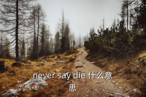 never say die 什么意思