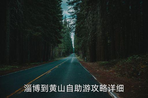 淄博到黃山自助游攻略詳細
