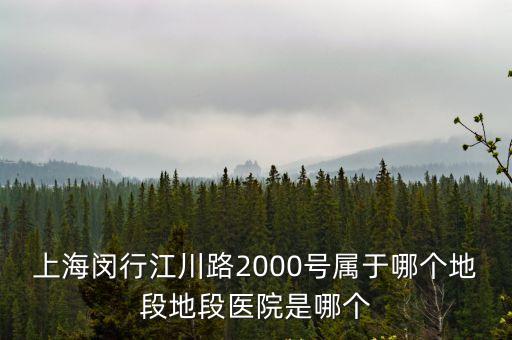 上海市馬橋社區服務中心，上海閔行江川路2000號屬于哪個地段地段醫院是哪個