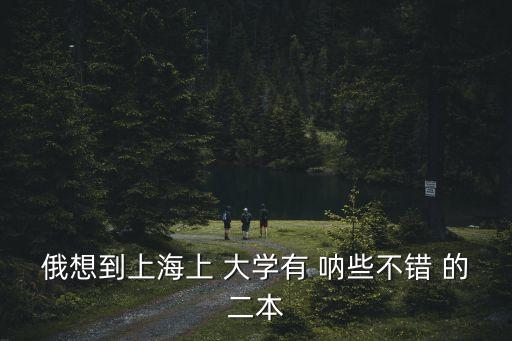 俄想到上海上 大學有 吶些不錯 的二本