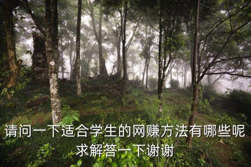 請問一下適合學生的網賺方法有哪些呢求解答一下謝謝