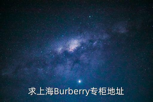burberry 上海市靜安區，求上海Burberry專柜地址