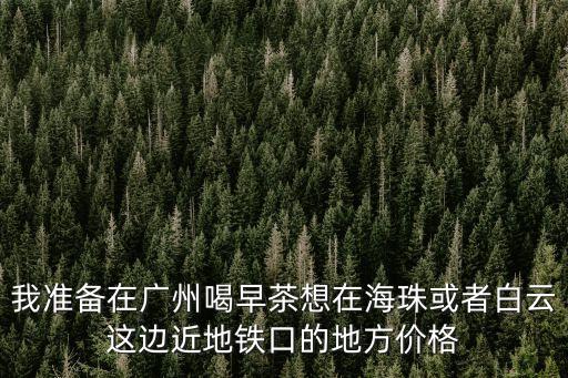 我準備在廣州喝早茶想在海珠或者白云這邊近地鐵口的地方價格