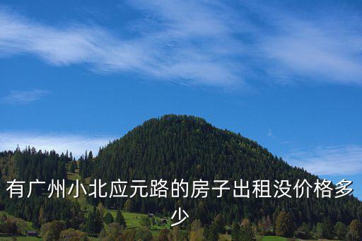 廣州應元路小區的房價，有廣州小北應元路的房子出租沒價格多少