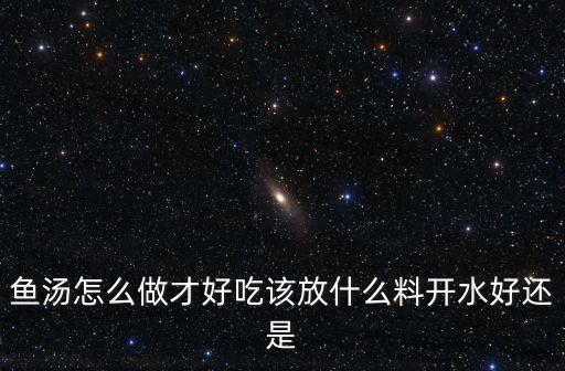 魚湯怎么做才好吃該放什么料開水好還是