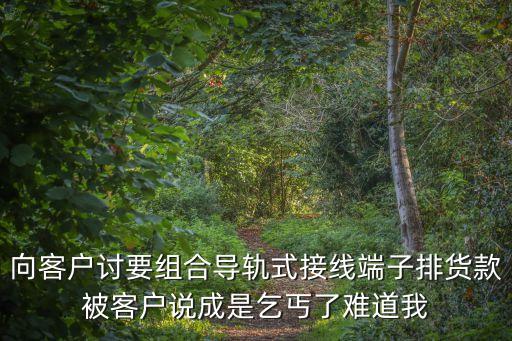 向客戶討要組合導(dǎo)軌式接線端子排貨款被客戶說(shuō)成是乞丐了難道我