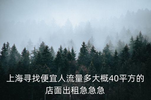 上海市門面急急急急轉讓，上海尋找便宜人流量多大概40平方的店面出租急急急