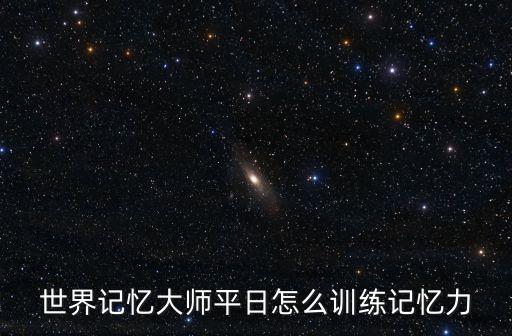 世界記憶大師平日怎么訓練記憶力