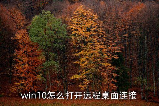 win10怎么打開遠程桌面連接