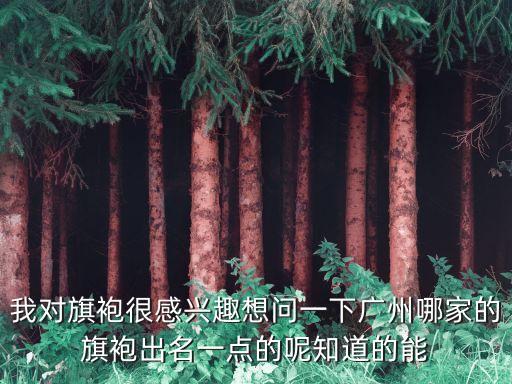 我對旗袍很感興趣想問一下廣州哪家的旗袍出名一點的呢知道的能