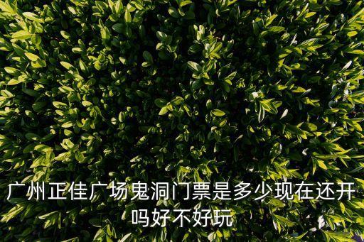廣州正佳廣場門票價，廣州正佳廣場鬼洞門票是多少現在還開嗎好不好玩