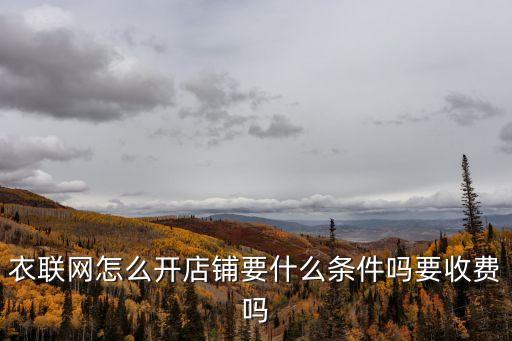 衣聯網怎么開店鋪要什么條件嗎要收費嗎