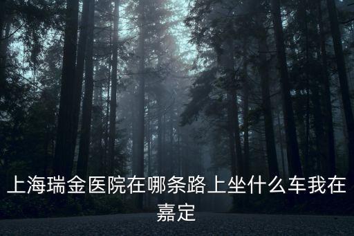 上海瑞金醫院在哪條路上坐什么車我在嘉定