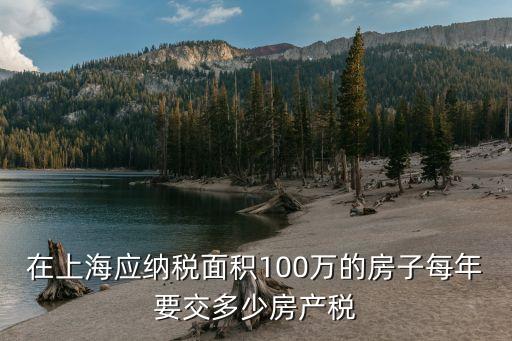 上海市房產(chǎn)稅要交多少錢，在上海應(yīng)納稅面積100萬的房子每年要交多少房產(chǎn)稅