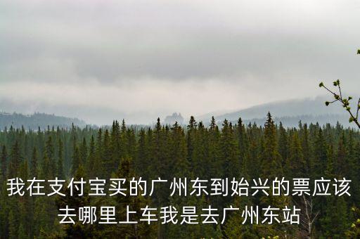 我在支付寶買的廣州東到始興的票應該去哪里上車我是去廣州東站
